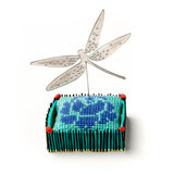 Addie Carns - Yukata Kimono Dragonfly Hat Pin and Cushion Box silver