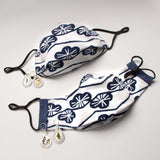 Nancy Hom  - Till I Am One with the Trees and Mountains Mask and mountain Earring Set vintage Japanese cotton