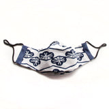 Nancy Hom  - Till I Am One with the Trees and Mountains Mask and mountain Earring Set vintage Japanese cotton