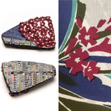 Cynthia Toops - yukata jewelry show floral polymer clay brooch and vintage cotton fabric