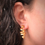 Gold Spiral Earrings